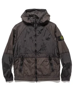 Nylon Metal Watro-Tc In Econyl® Regenerated Nylon Hooded Jacket Charcoal