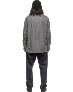 Officer L/S Shirt Cotton Broad London Stripe Black