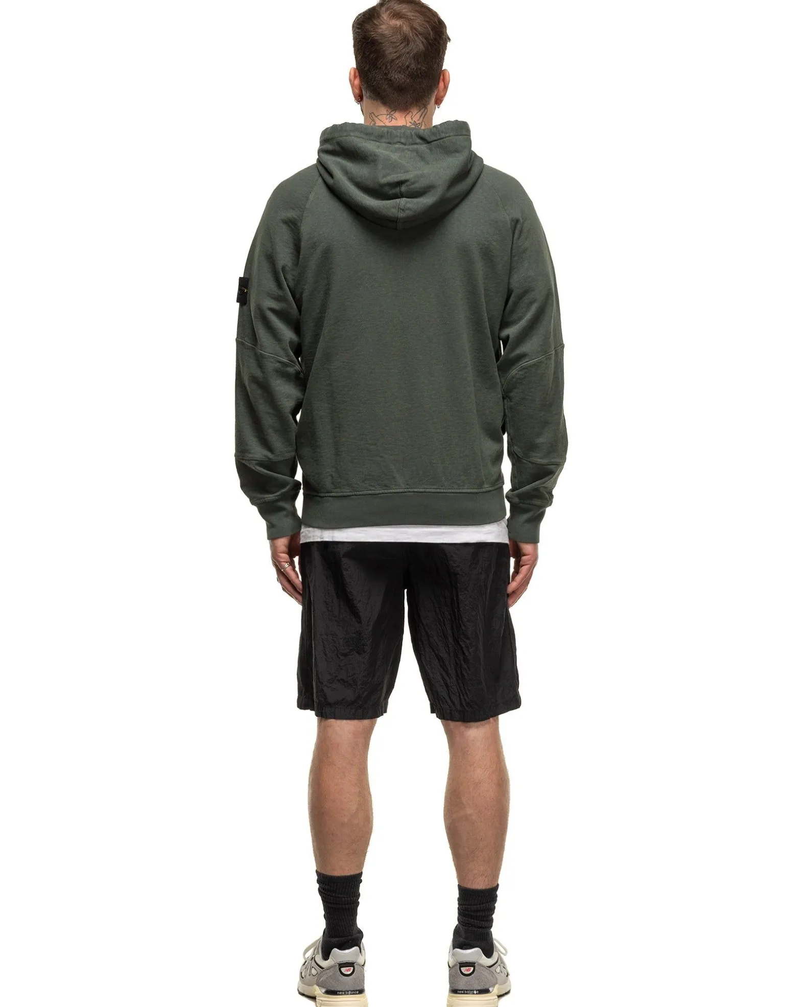 Old' Treatment Hooded Full Zipper Sweatshirt Musk
