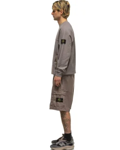 Old' Treatment Loose Fit Bermuda Shorts Dove Grey