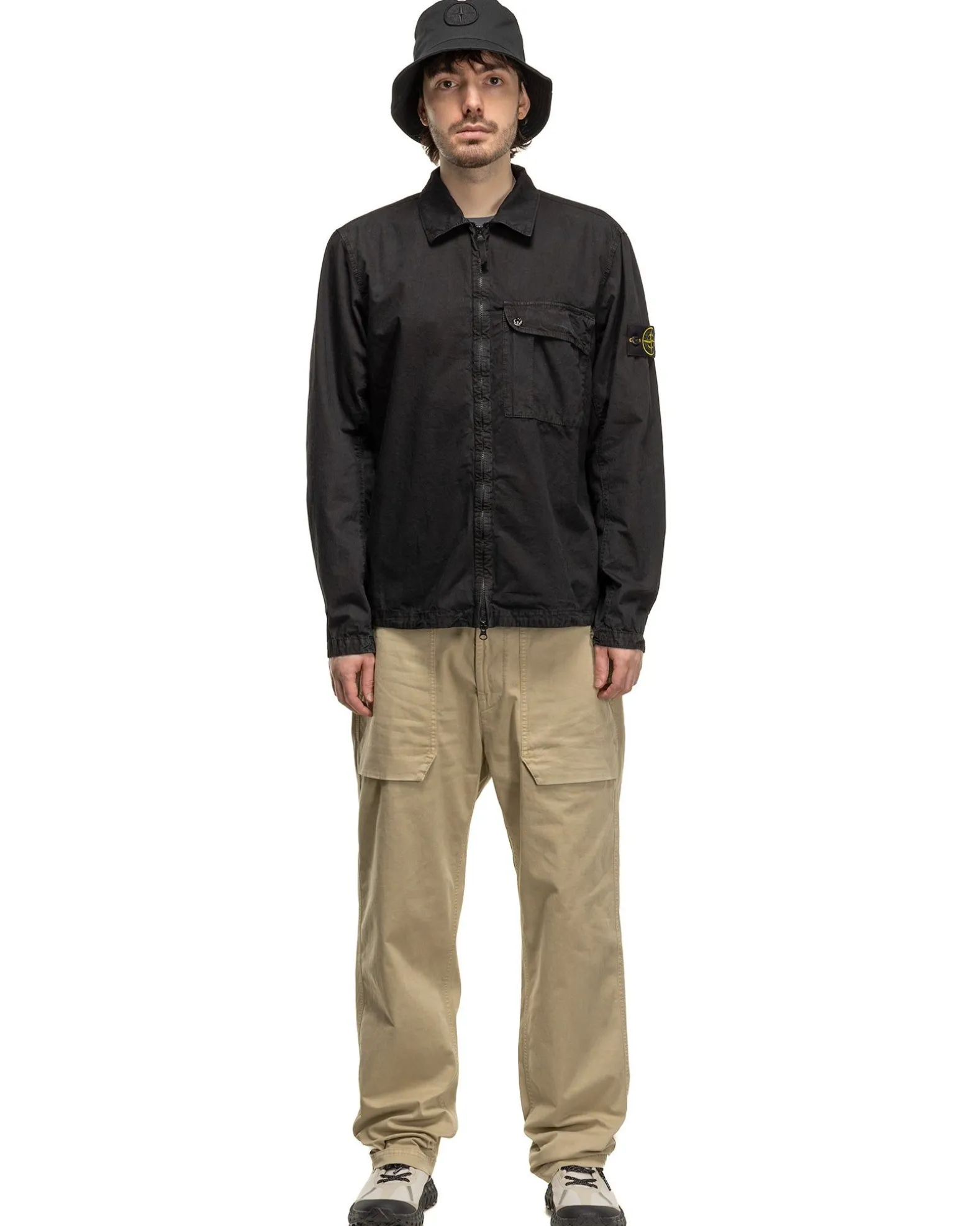 Old' Treatment Regular Fit Overshirt Black