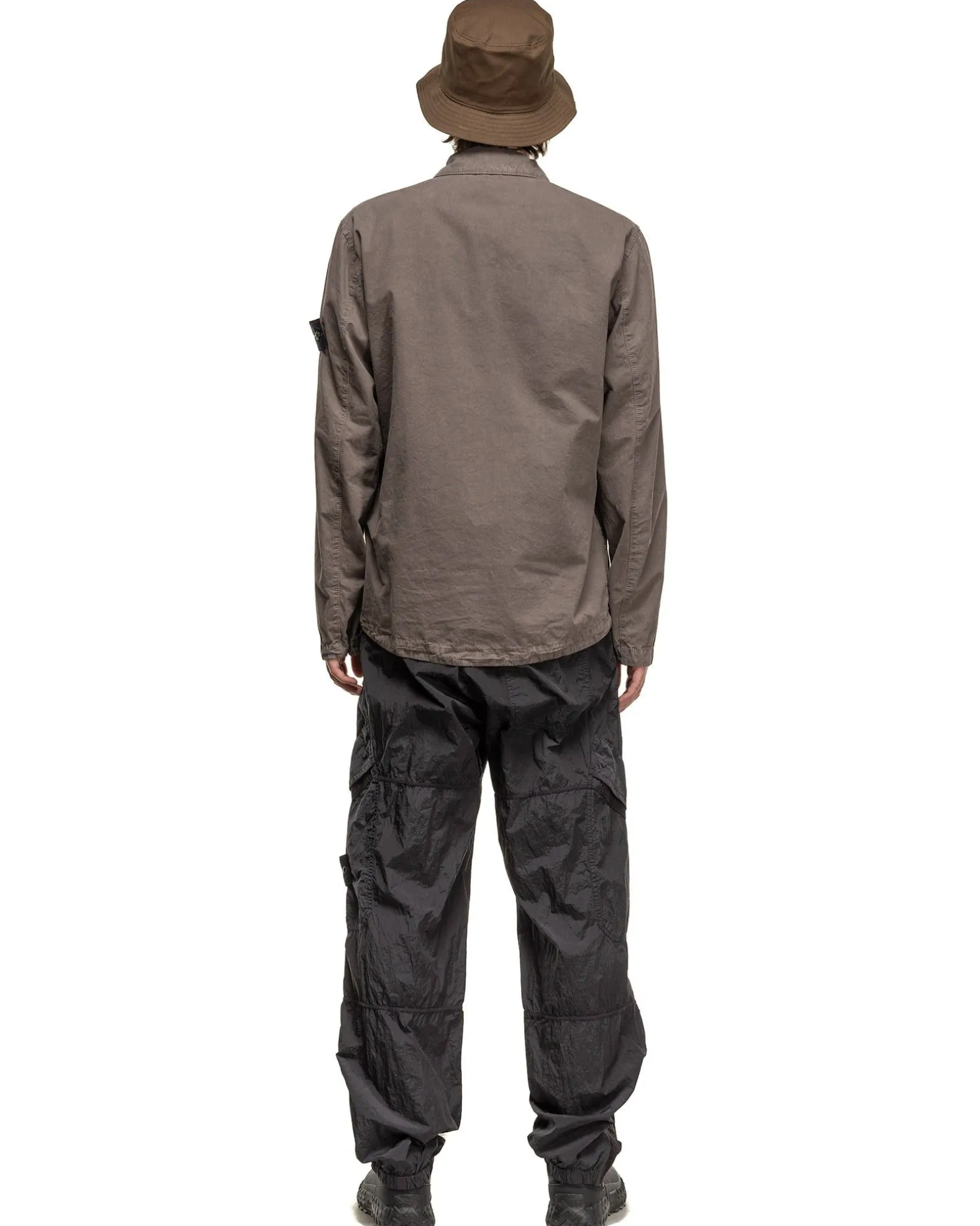 Old' Treatment Regular Fit Overshirt Dove Grey