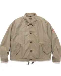 Overdye Light Cotton Button Jacket Khaki