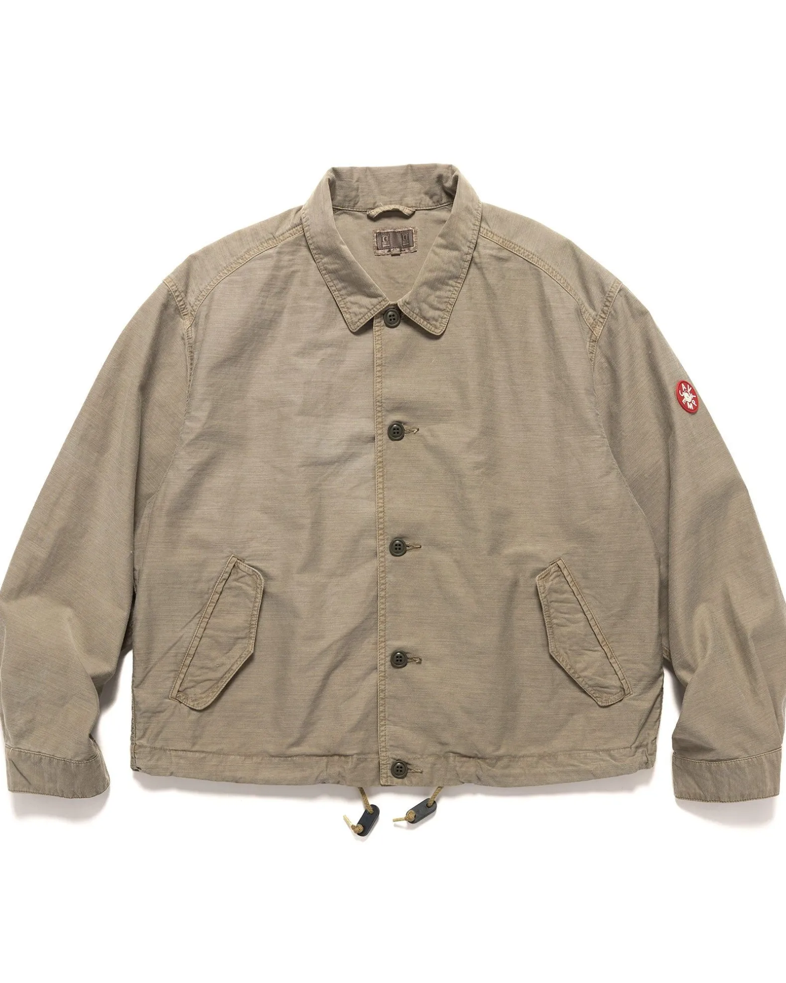 Overdye Light Cotton Button Jacket Khaki