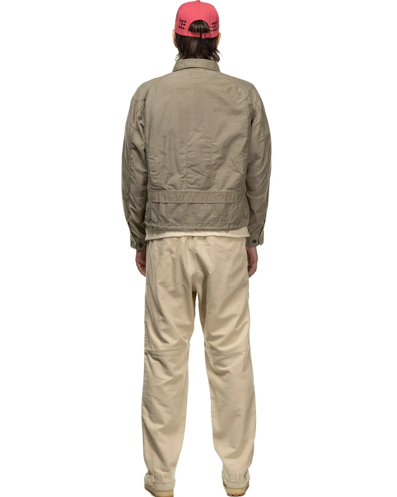 Overdye Light Cotton Button Jacket Khaki