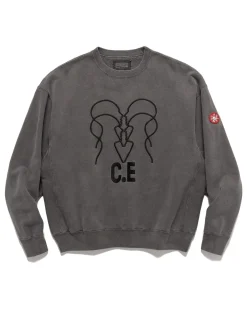 Overdye Wb Headsx4 C.E Crew Neck Charcoal