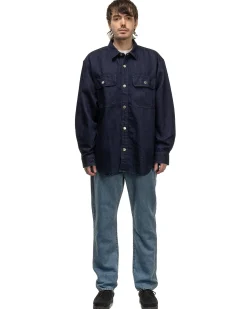 Oversized Shirt Jacket Indigo