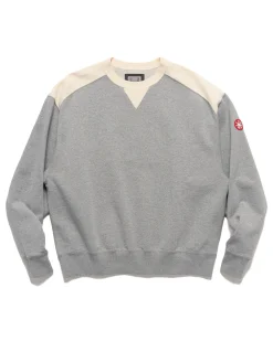 Panel Shoulder Crew Neck Grey
