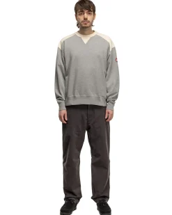 Panel Shoulder Crew Neck Grey