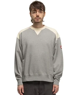 Panel Shoulder Crew Neck Grey