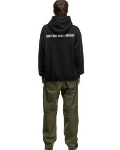 Patched Sweatparka Ls Black