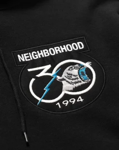 Patched Sweatparka Ls Black