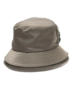 Pocket Double Brim Hat/Nylon Twill Taupe
