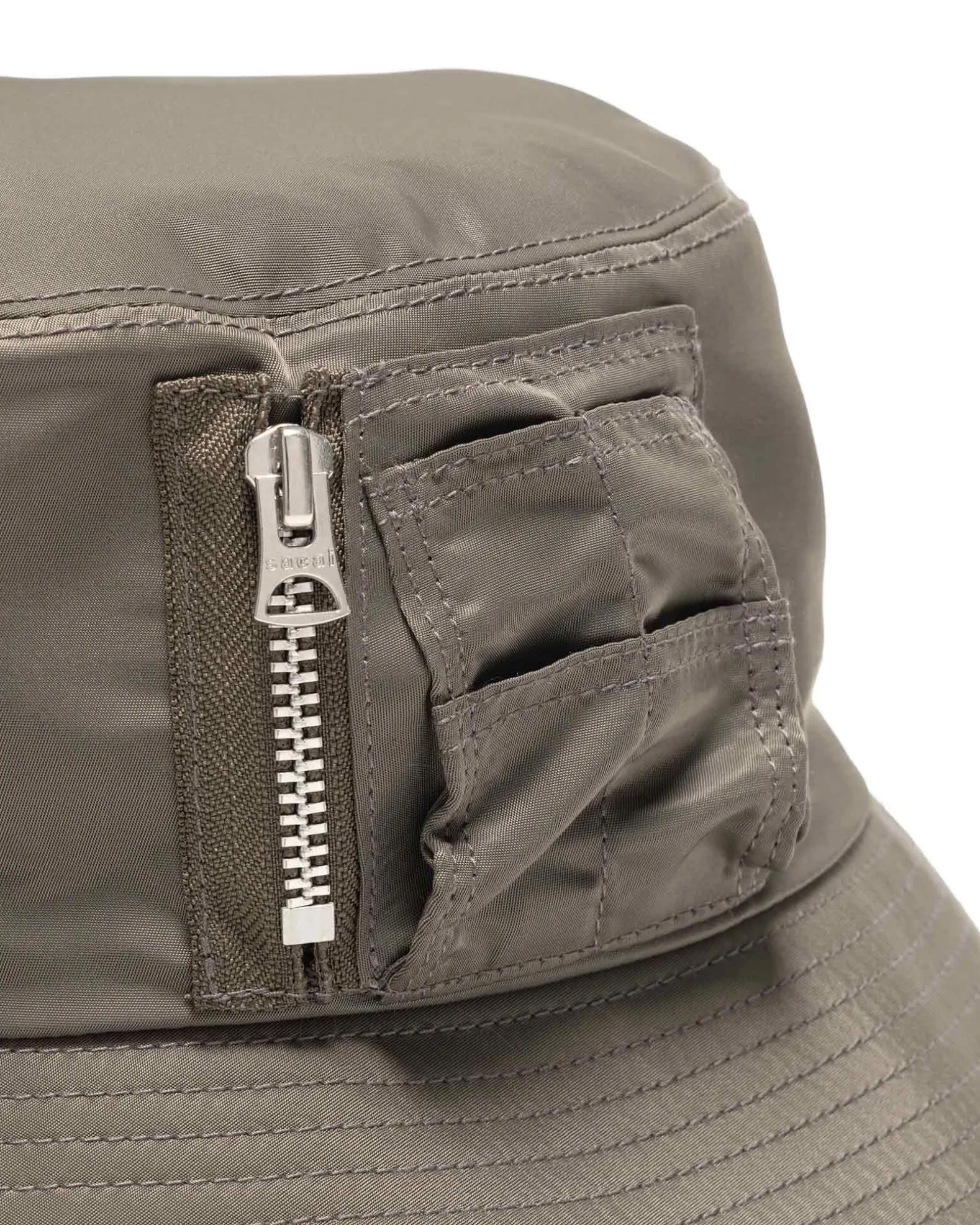 Pocket Double Brim Hat/Nylon Twill Taupe