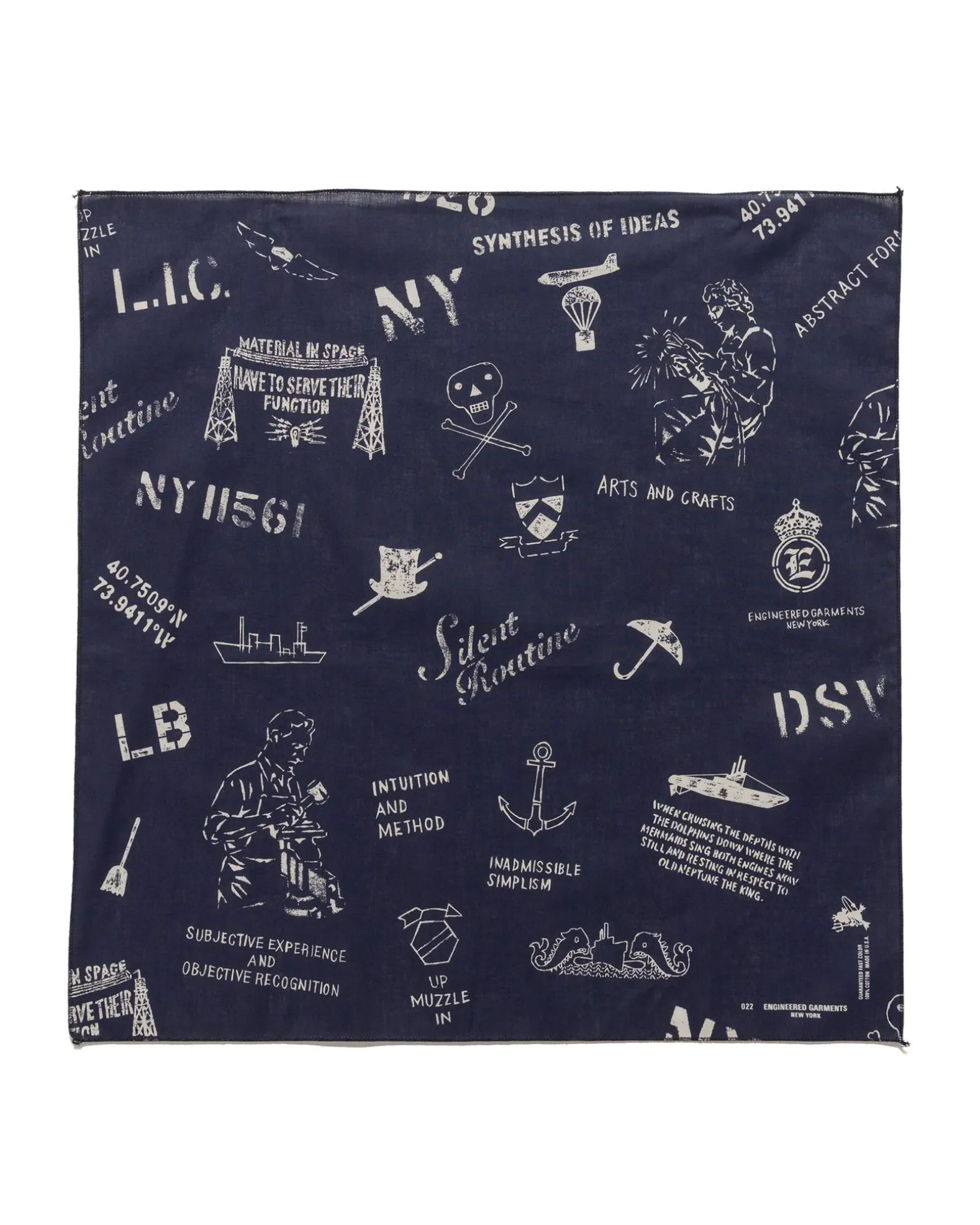 Printed Bandana Ny Navy