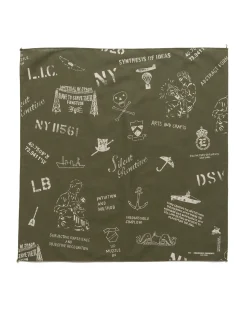 Printed Bandana Ny Olive