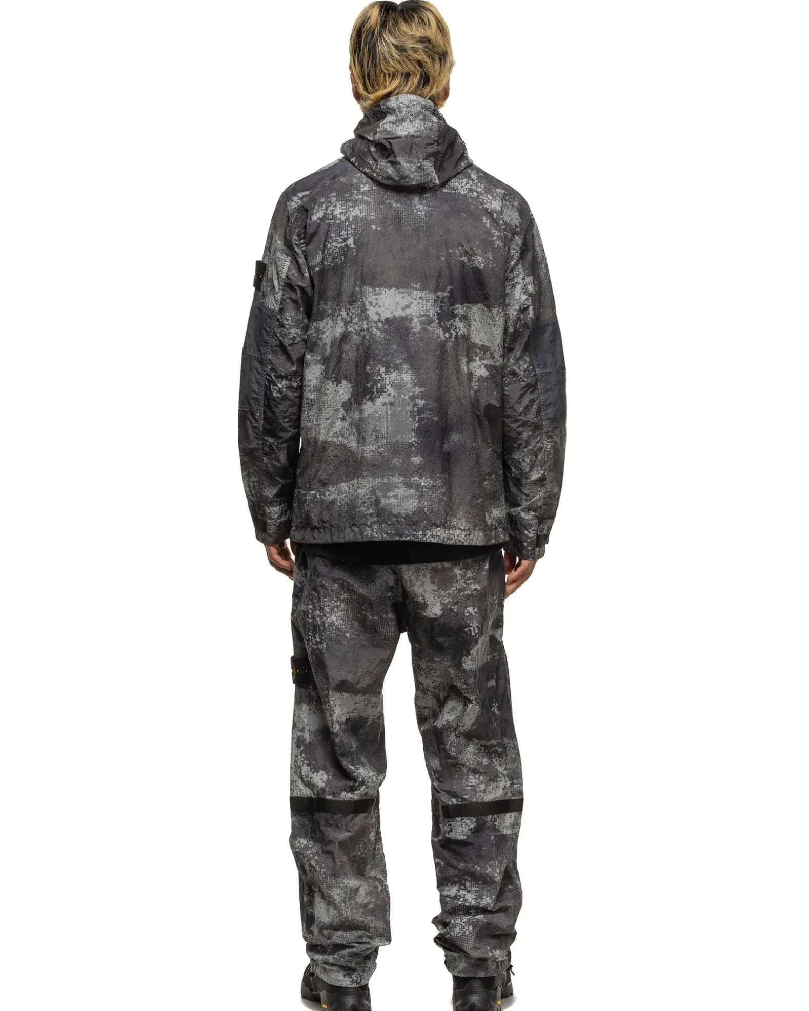 Printed Shell Pants Grey