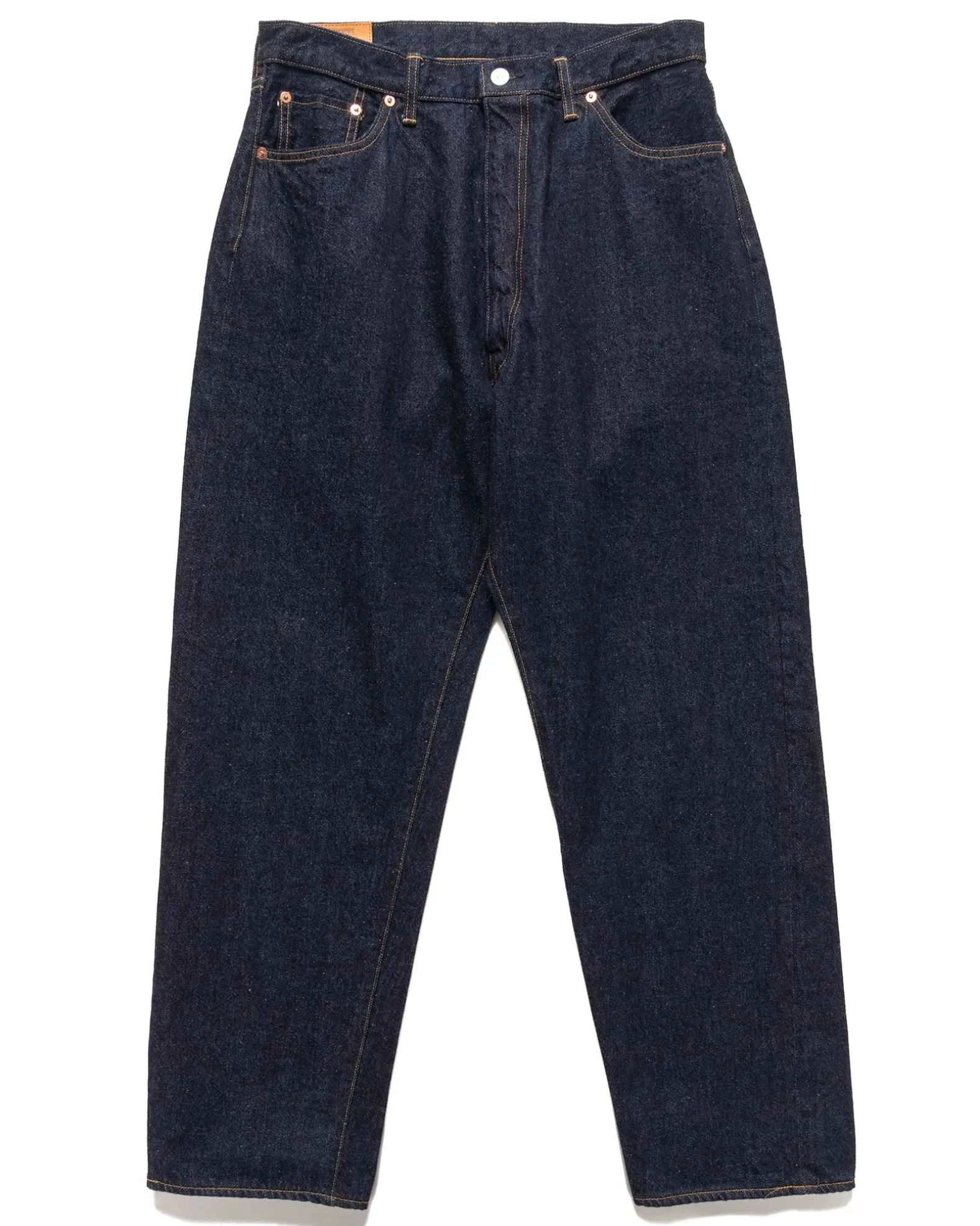 5P Zipper Front Denim Pants Indigo One Wash