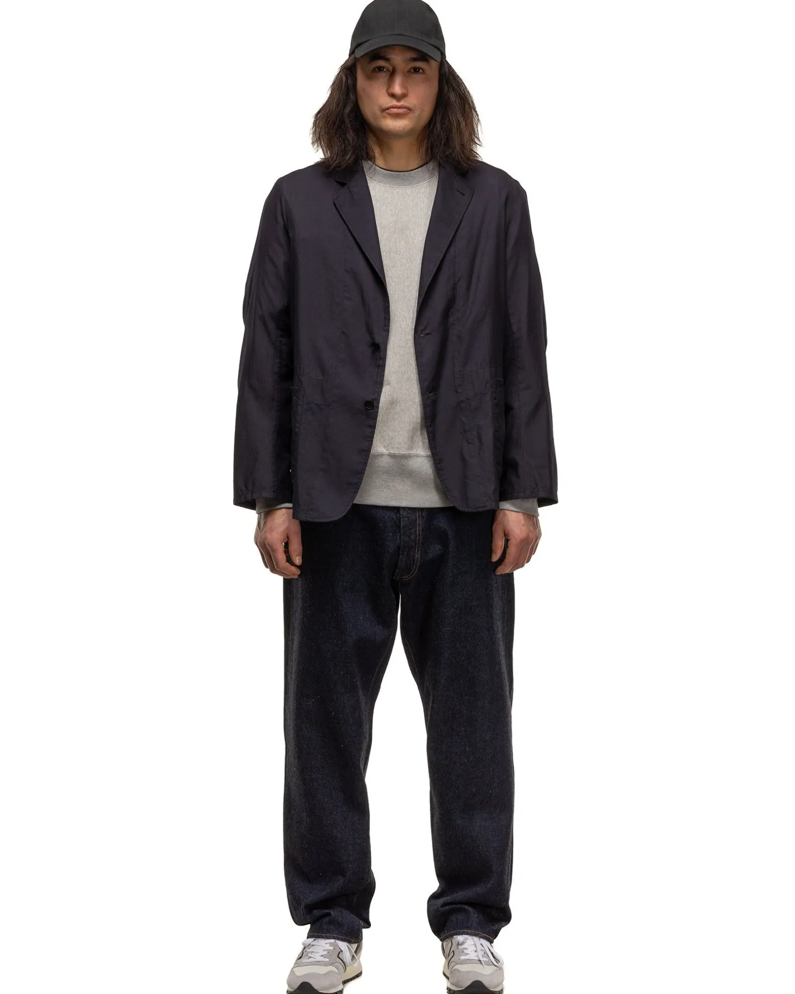 5P Zipper Front Denim Pants Indigo One Wash