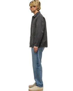 5P Zipper Front Denim Pants Indigo Vintage Wash