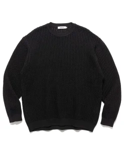 Rancher L/S Sweater C/N Mesh Black