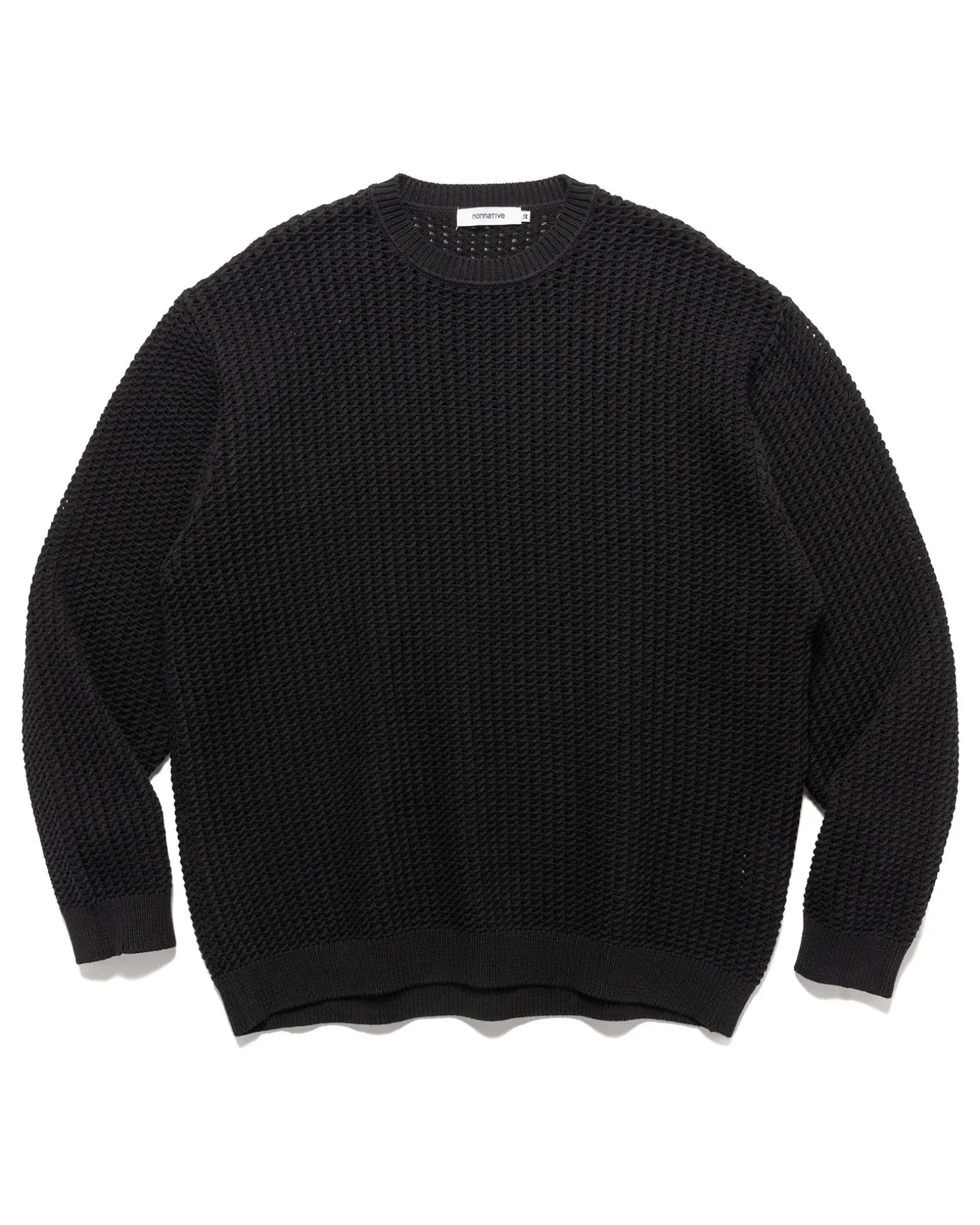 Rancher L/S Sweater C/N Mesh Black