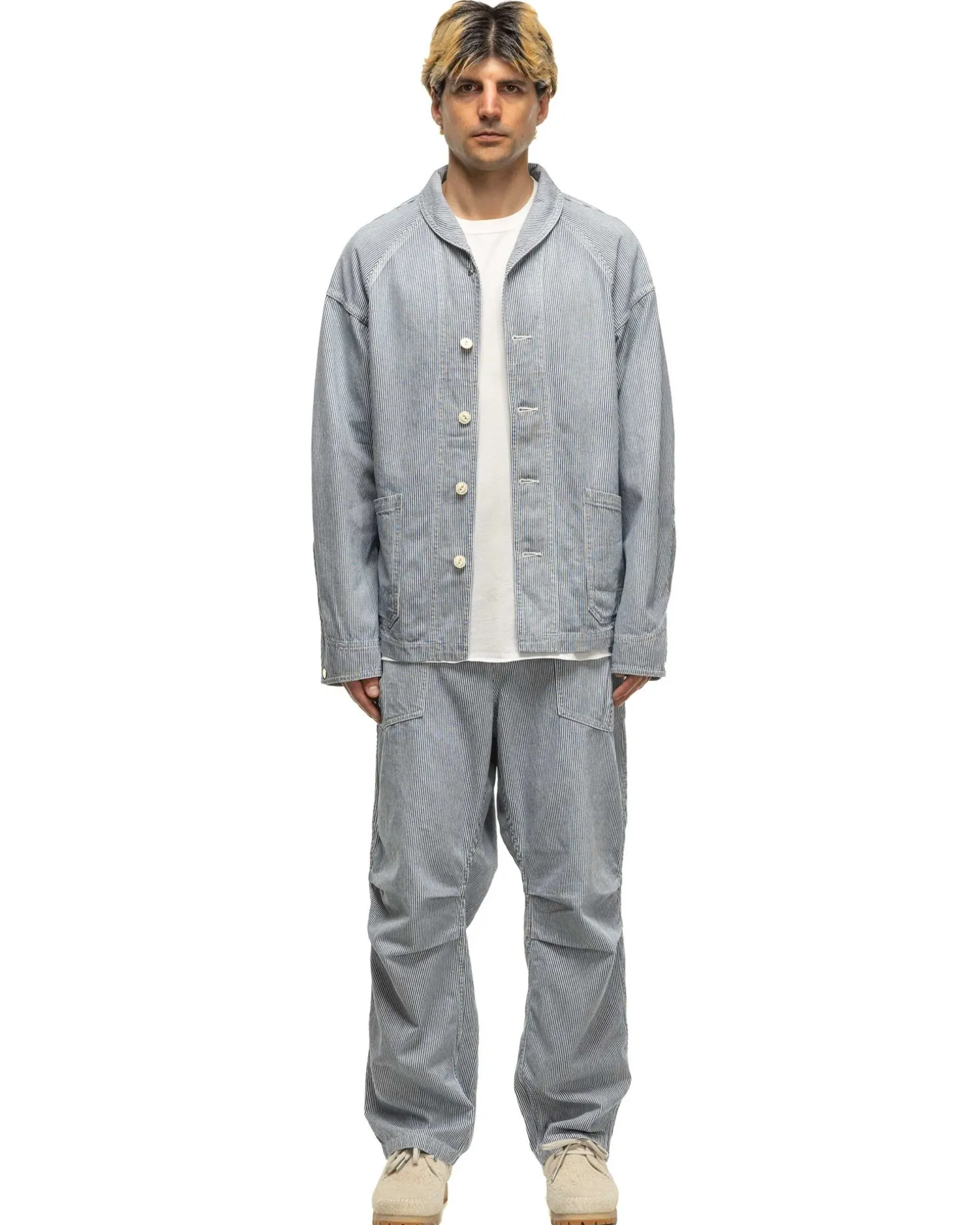 Rancher Trousers Cotton 10Oz Hickory Navy Stripe