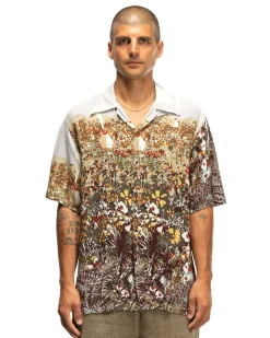 Rayon Nabajo Land Aloha Shirt Light Grey