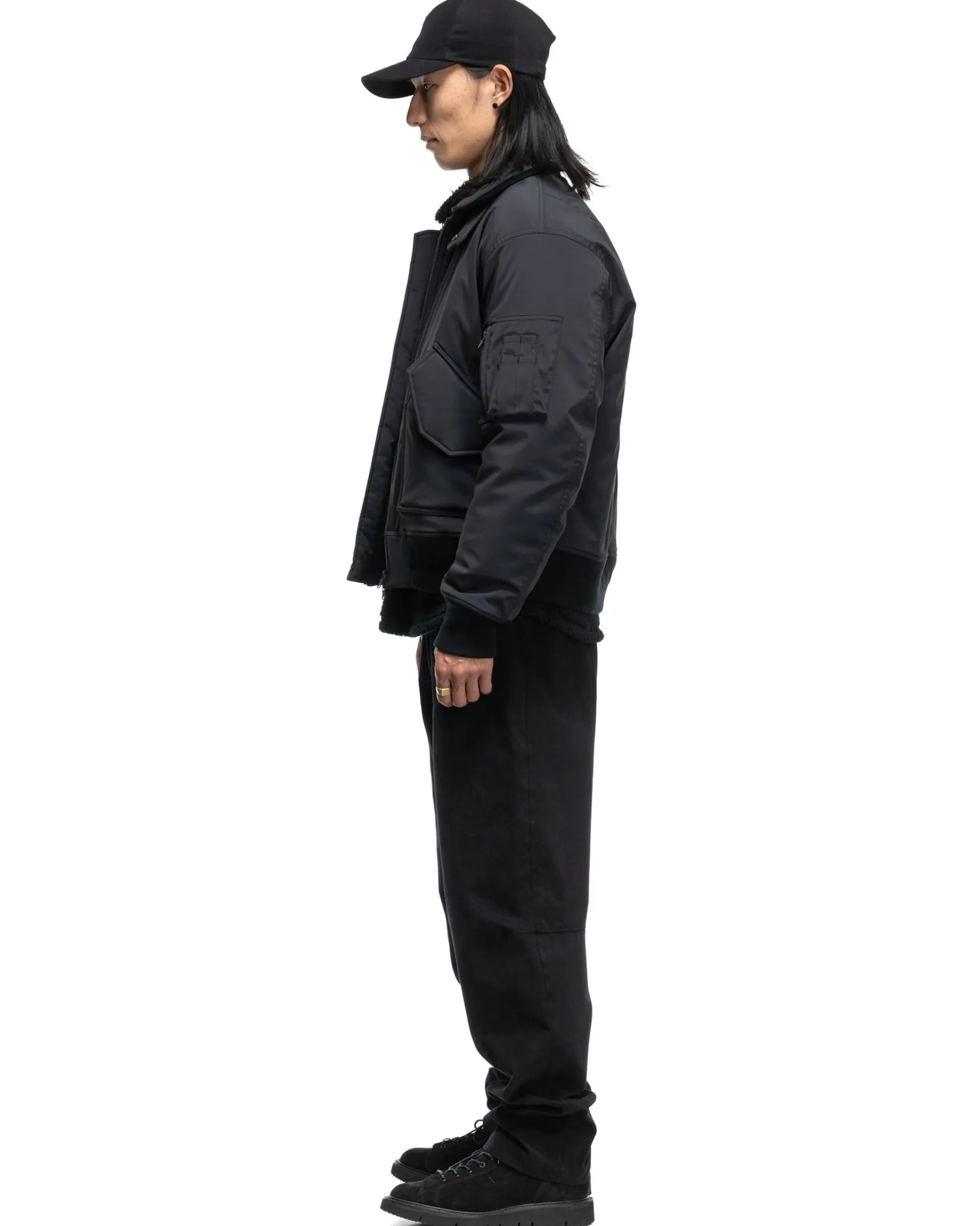 Rig Pants-Duca Visconti Emerized Cotton Twill Black