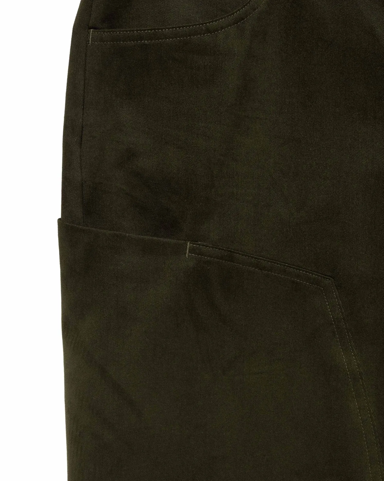 Rig Pants-Duca Visconti Emerized Cotton Twill Olive