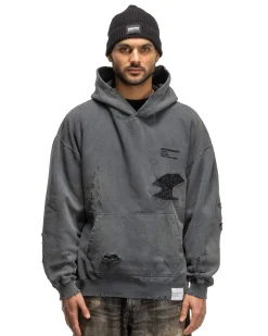 Savage Sweat Parka Ls Black