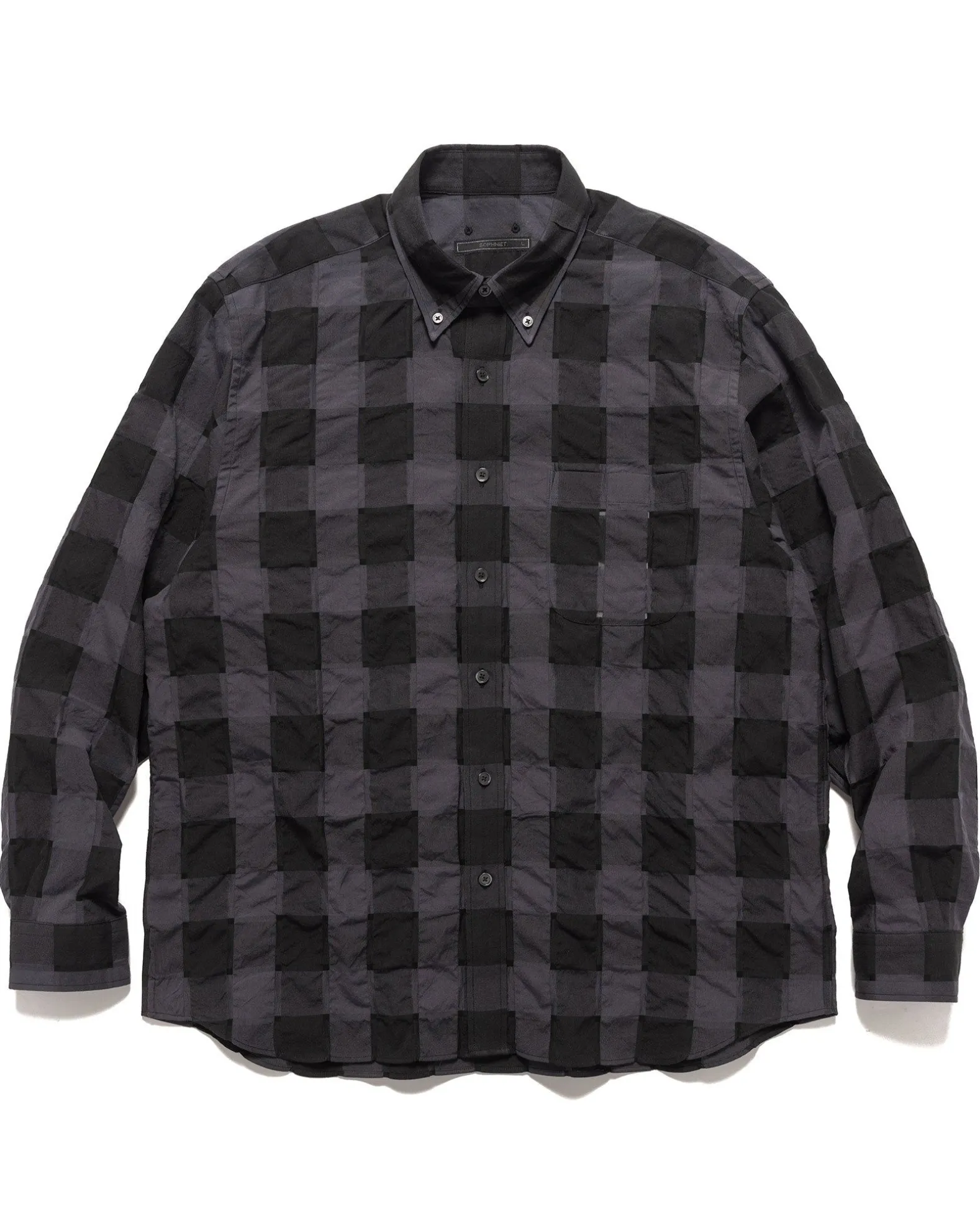 Sheer Check B.D Shirt Black