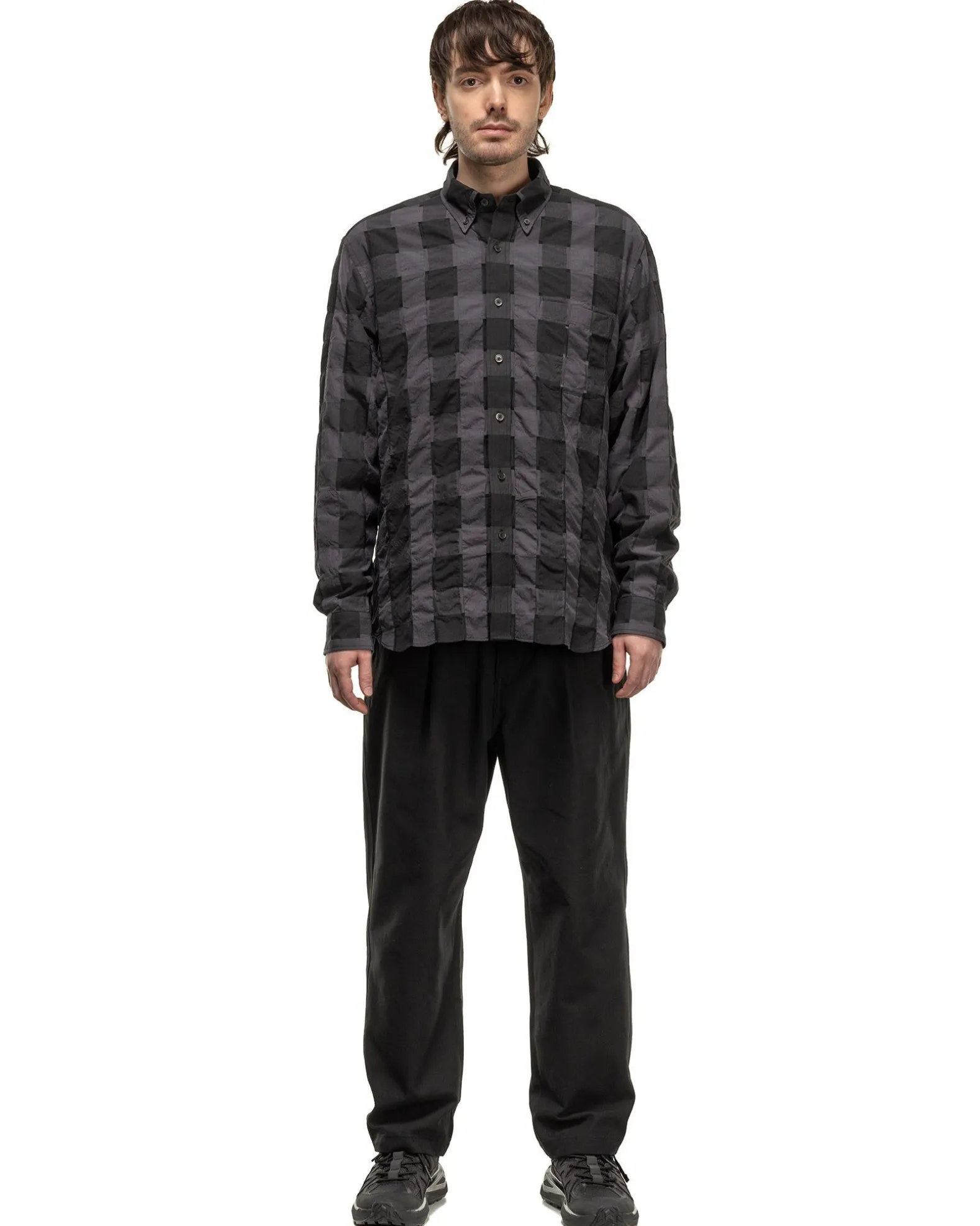 Sheer Check B.D Shirt Black
