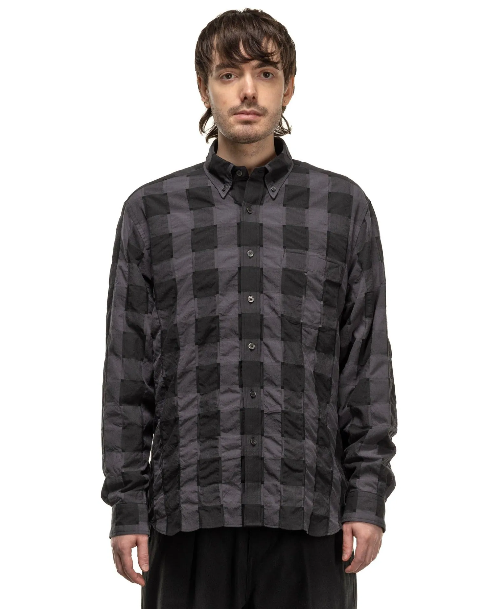 Sheer Check B.D Shirt Black