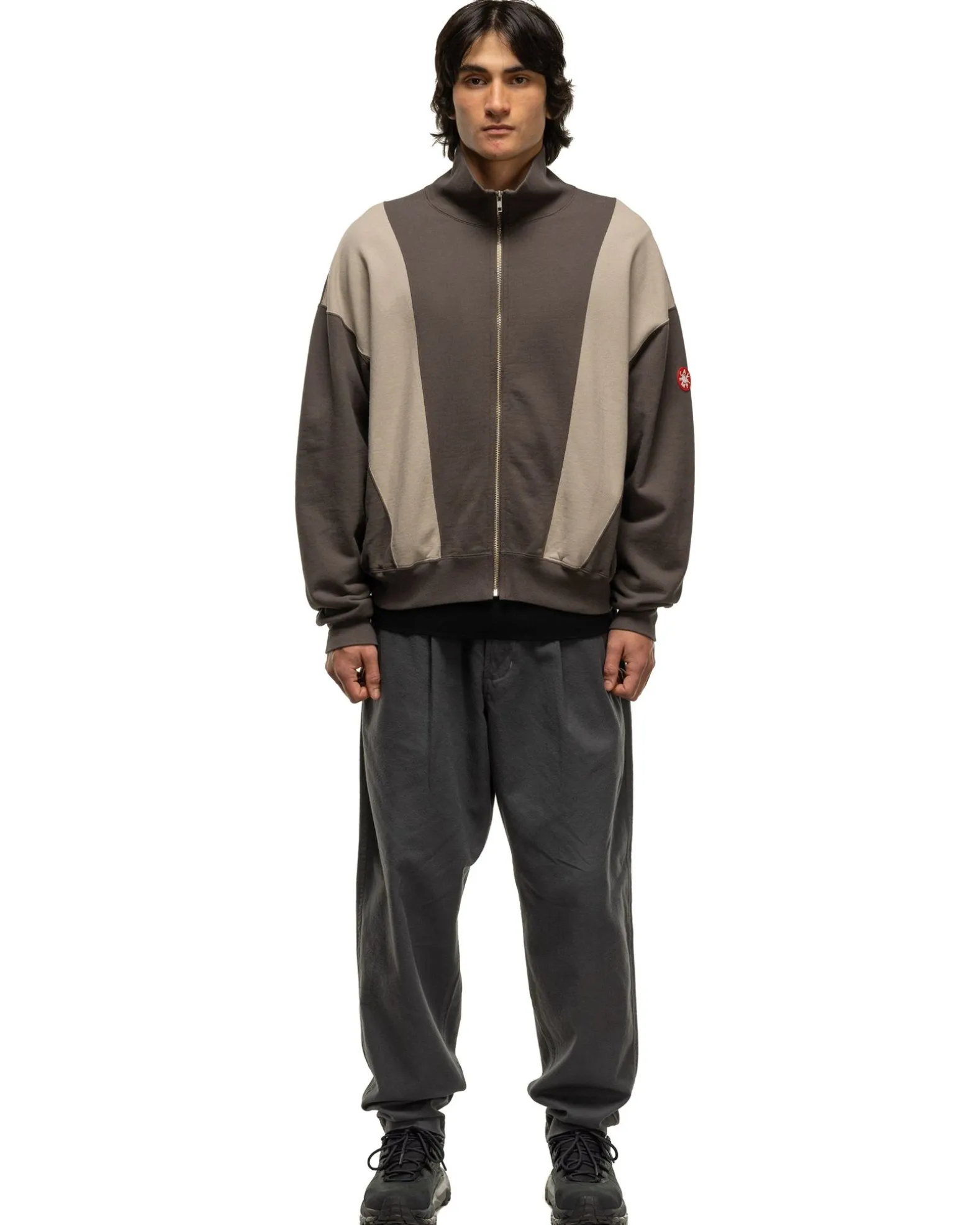 Slash Cut Zip Sweat