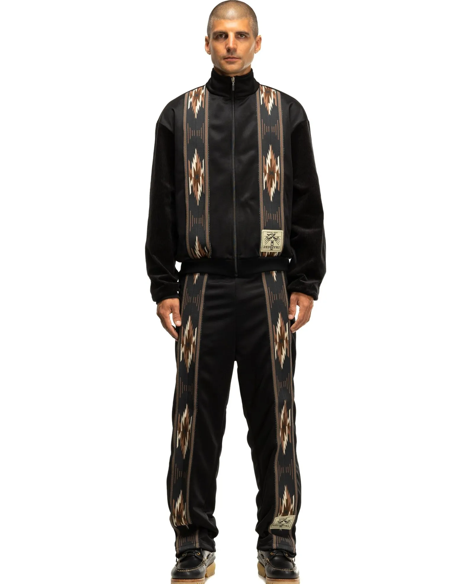 Smooth Jersey Kochi & Zephyr Straight Pants (Front Line) Black