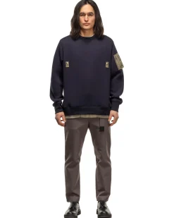 Sponge Sweat X Nylon Twill Pullover Navy