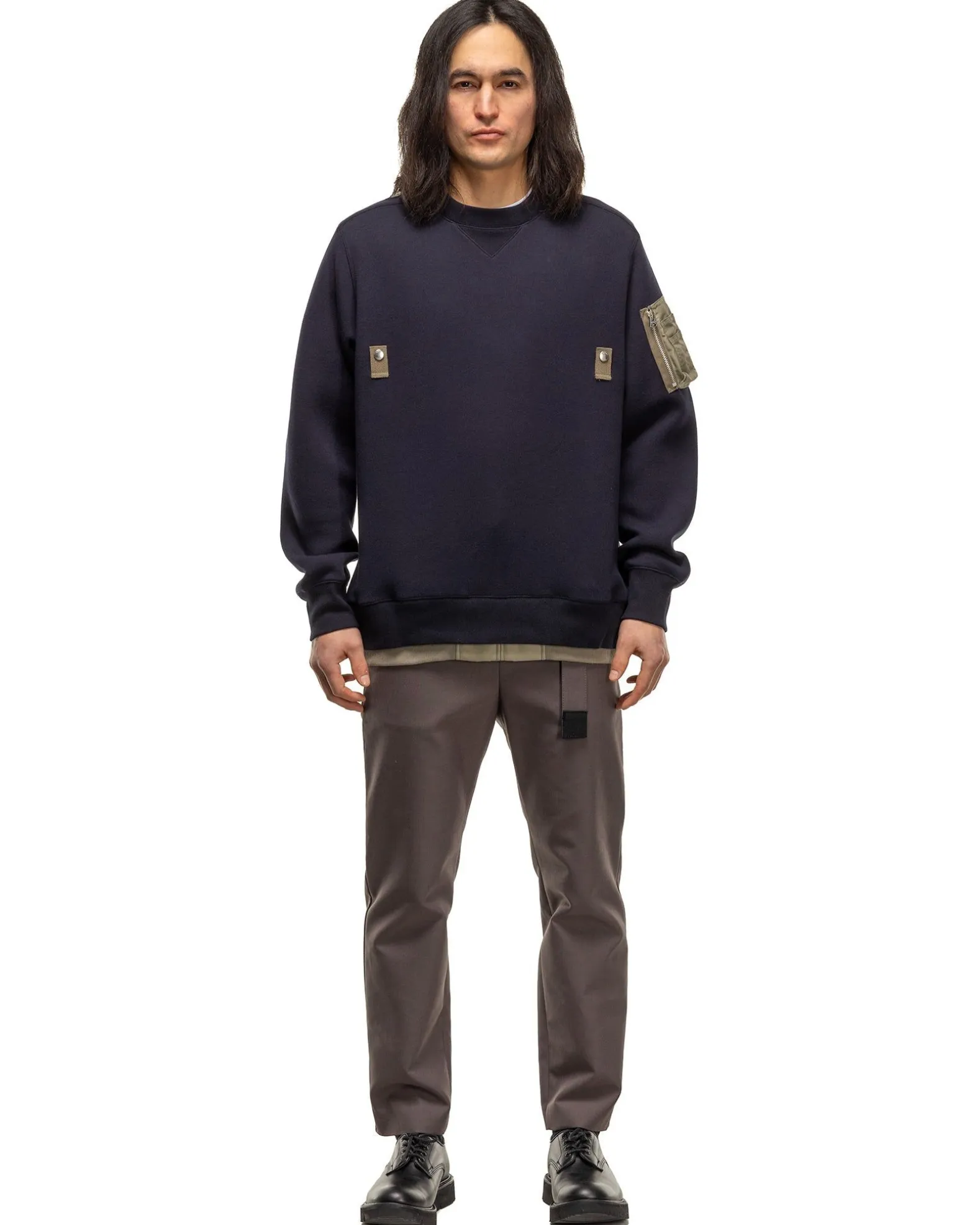 Sponge Sweat X Nylon Twill Pullover Navy