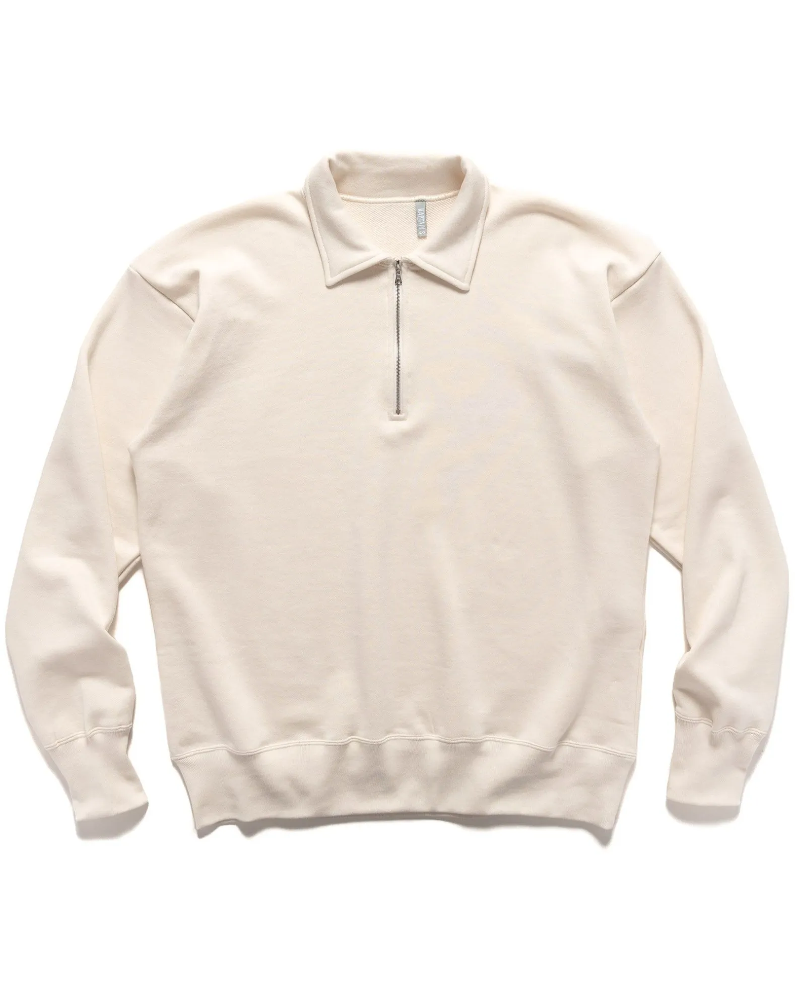 Suvin Sweat Halfzip Pullover Ecru