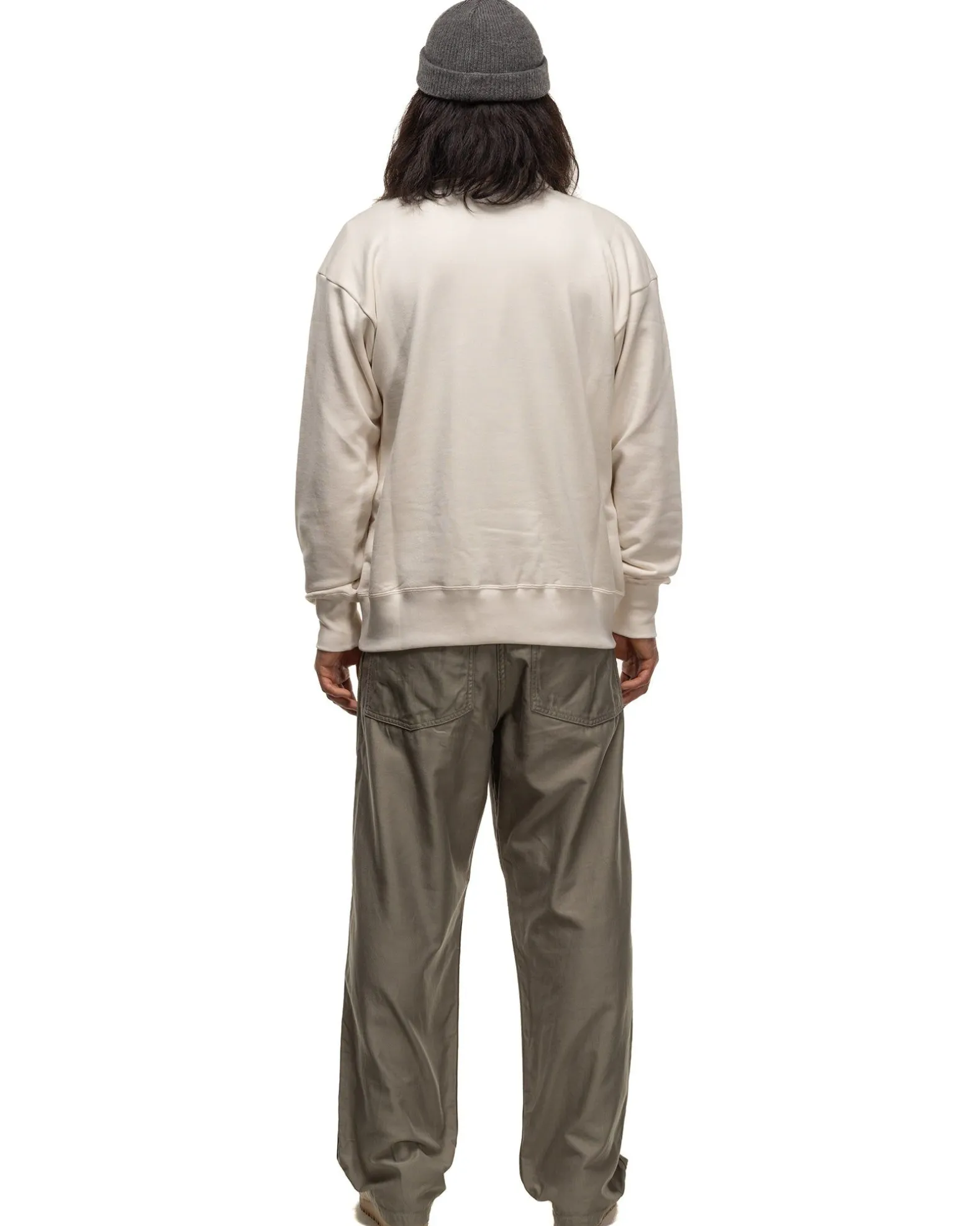 Suvin Sweat Halfzip Pullover Ecru