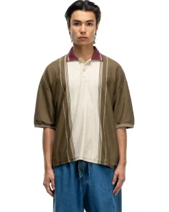 Tequila Jacquard Jersey Box Polo Brown