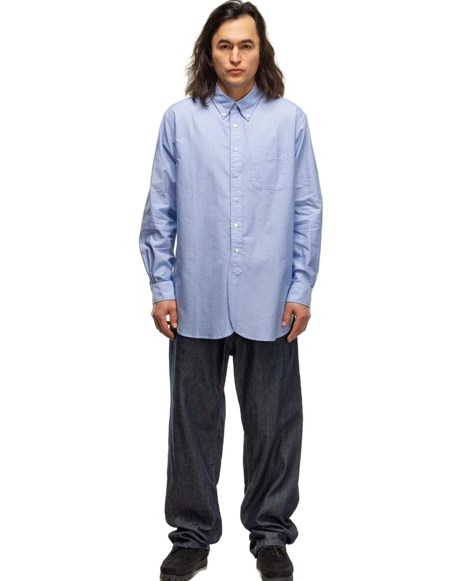 19Th Century Bd Shirt Cotton Oxford Blue