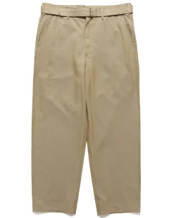 Washed Finx Silk Chambray Belted Pants Grey Chambray