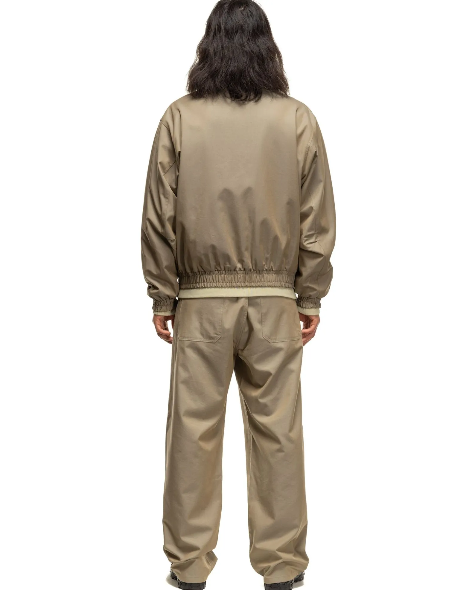 Washed Finx Silk Chambray Belted Pants Grey Chambray