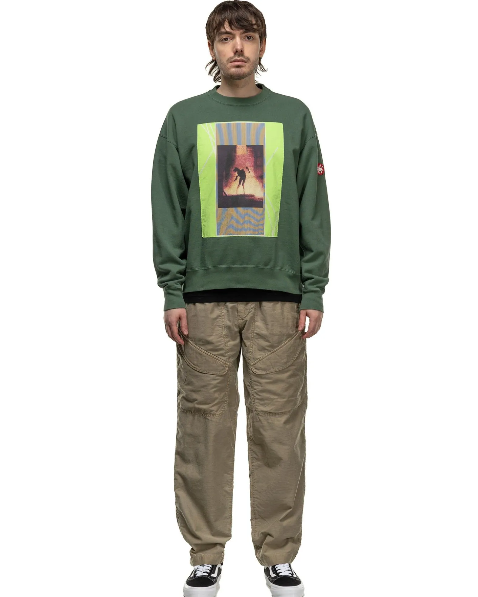 Washed Vs 8B Crew Neck Green