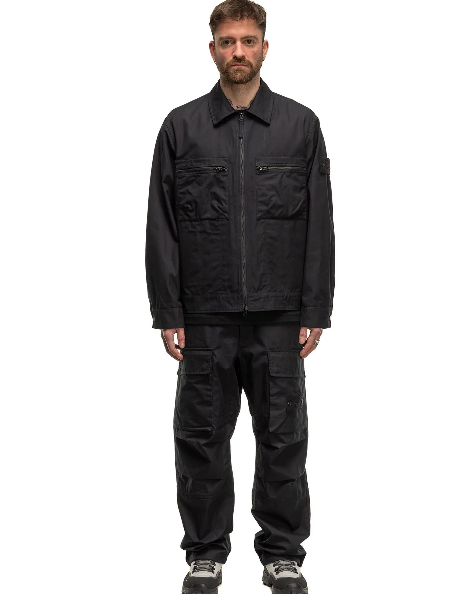 Weatherproof Cotton Canvas Ghost Piece Field Jacket Black