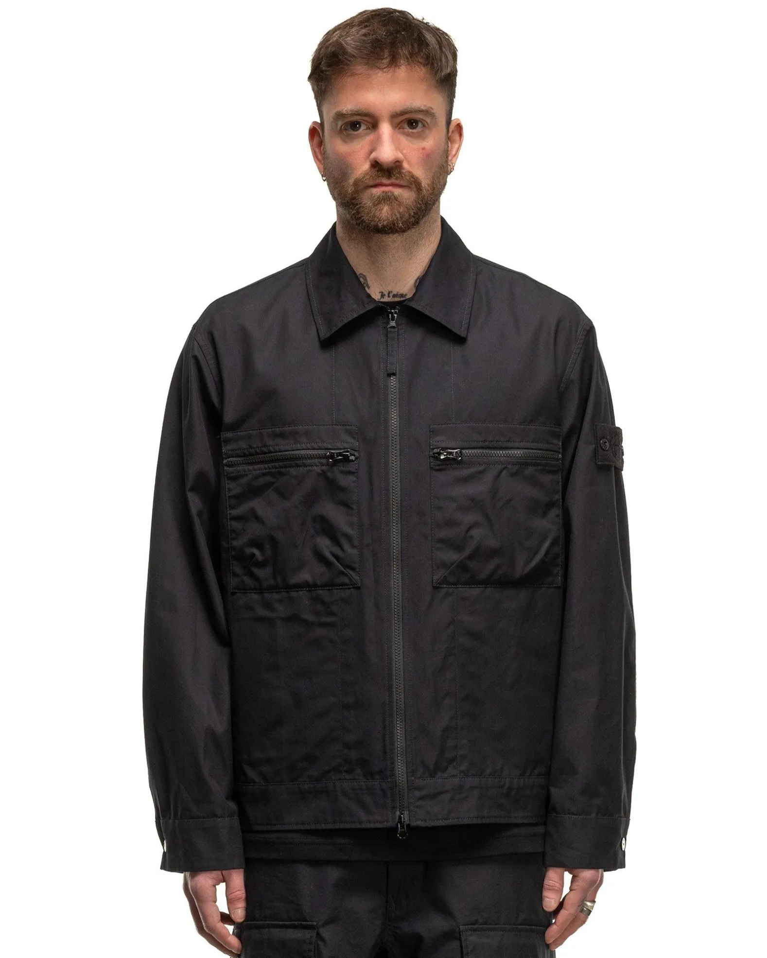 Weatherproof Cotton Canvas Ghost Piece Field Jacket Black