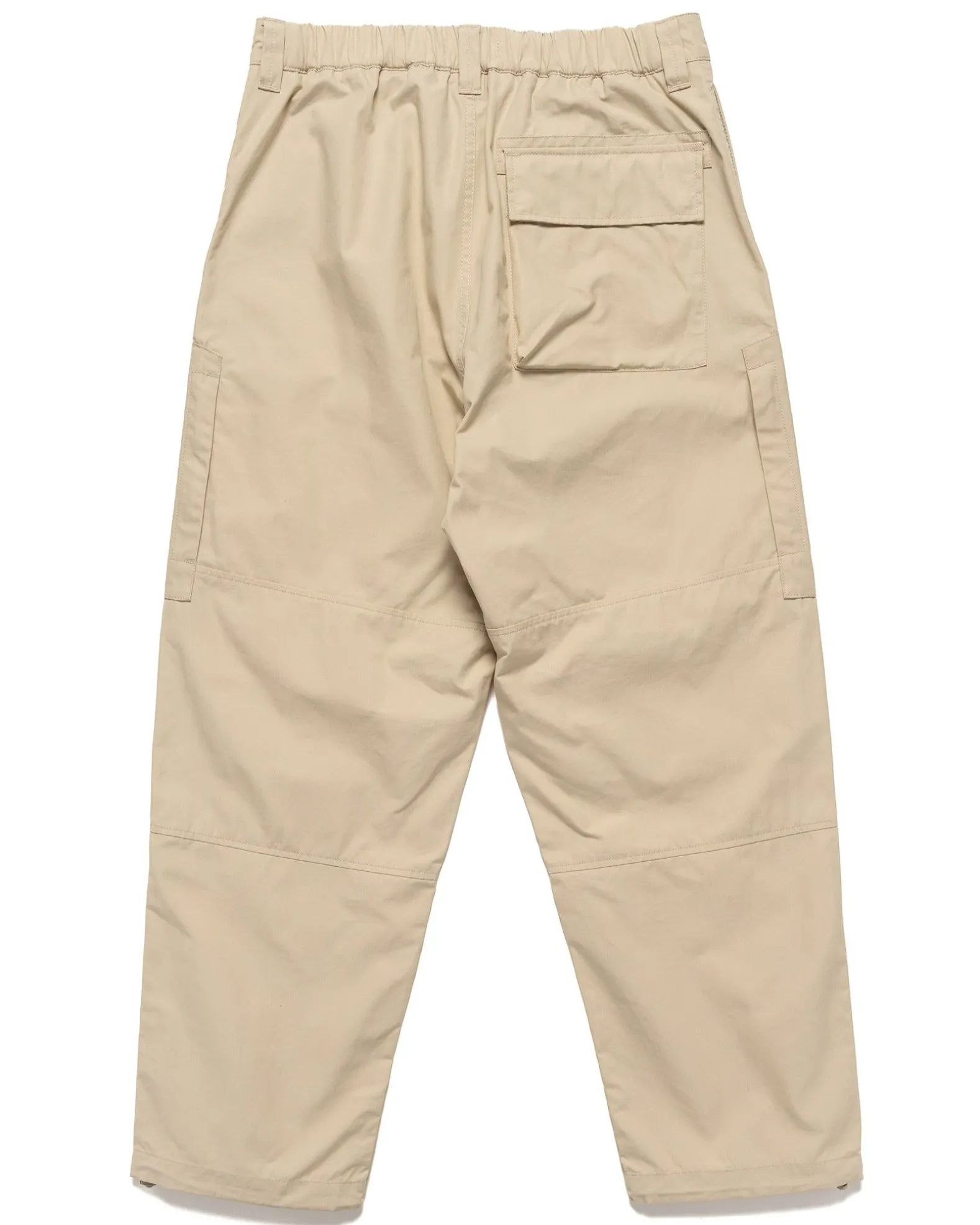 Weatherproof Cotton Canvas Ghost Piece Loose Fit Cargo Pants Beige