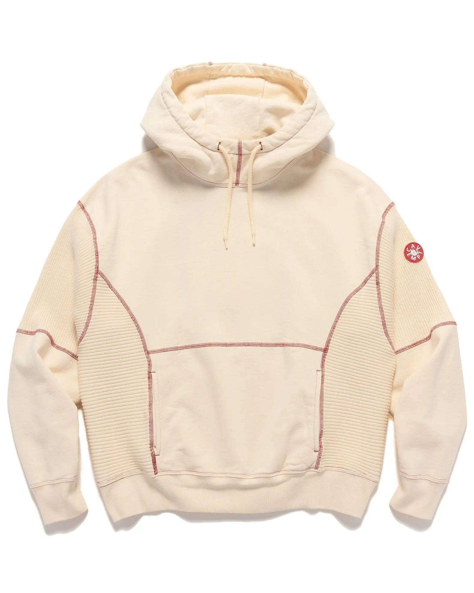 Wide Rib Cut Heavy Hoody Beige