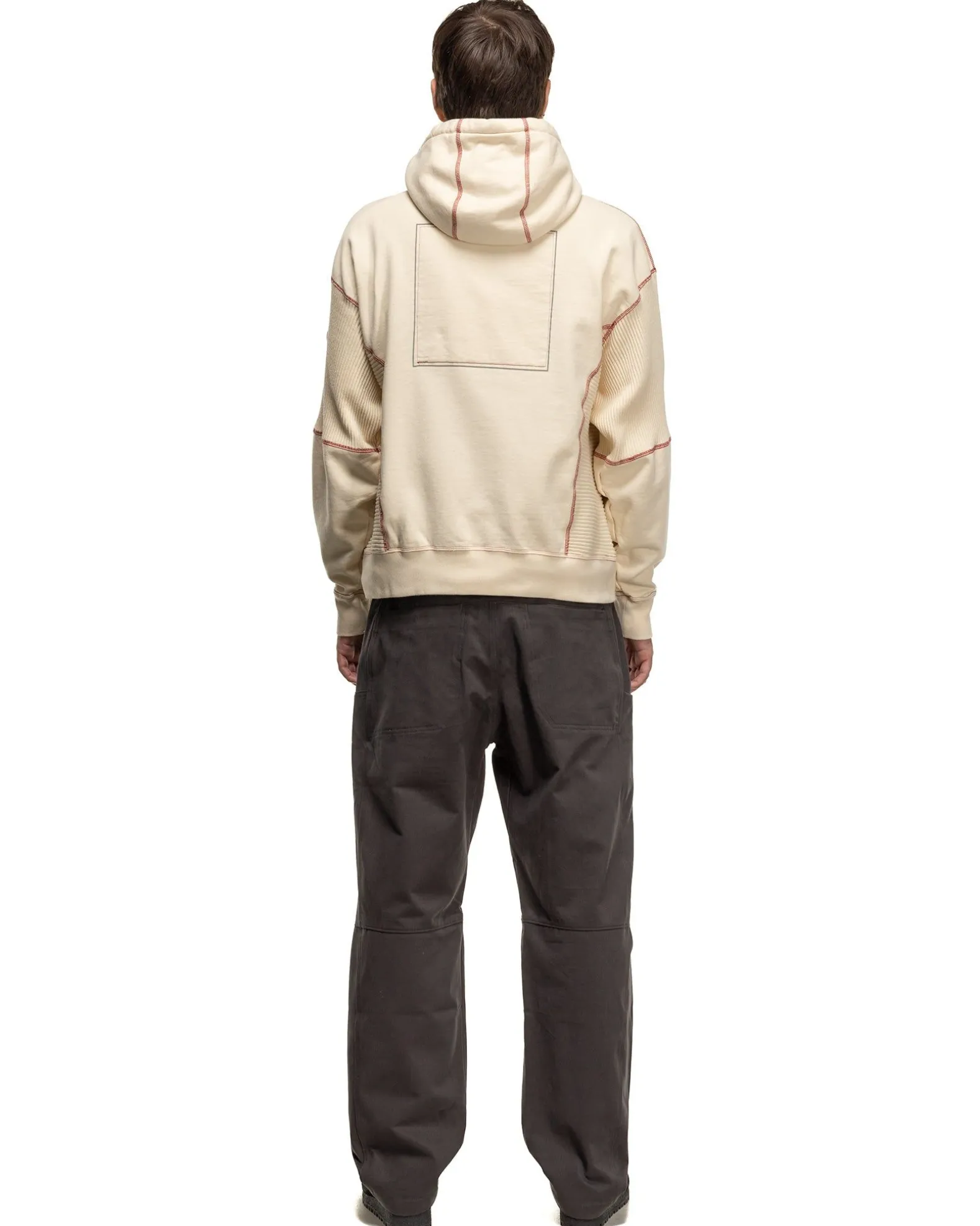 Wide Rib Cut Heavy Hoody Beige